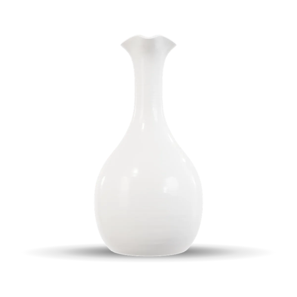 The Ear, a white stoneware vase