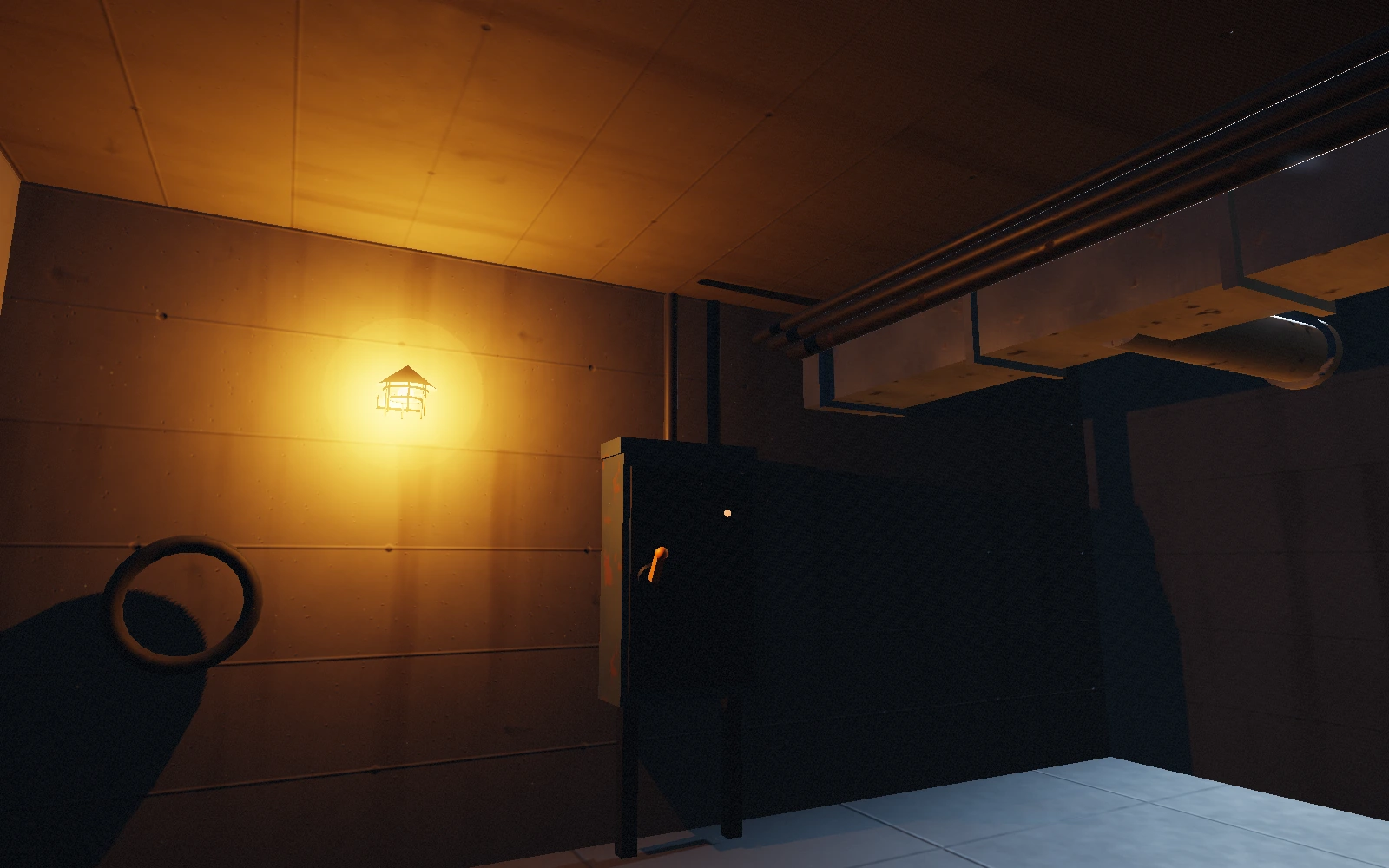 Afterlight, an original rain-lit environment with warm practical light