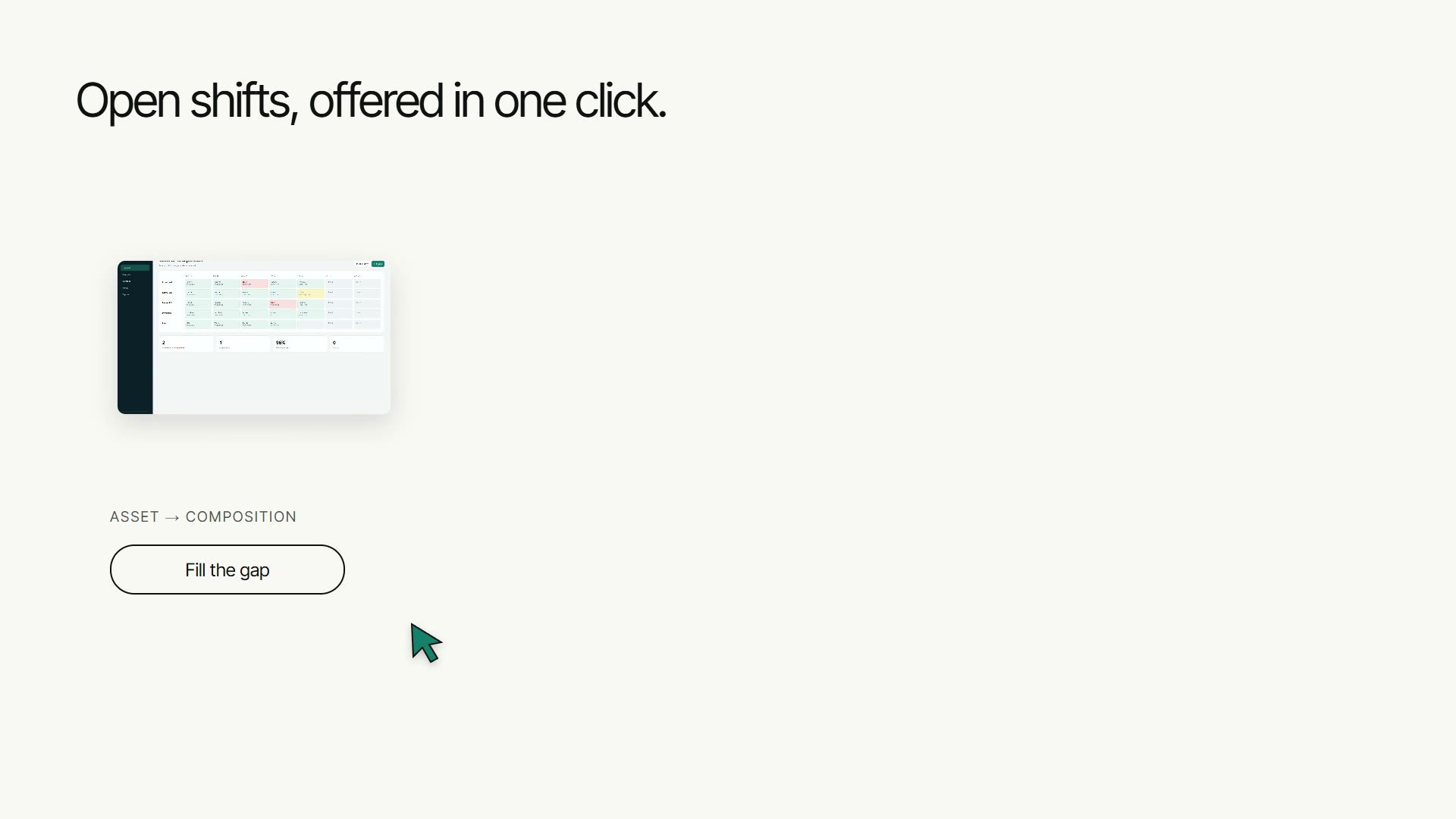 Frame from the Harbor — a shift-scheduling tool for small clinics render