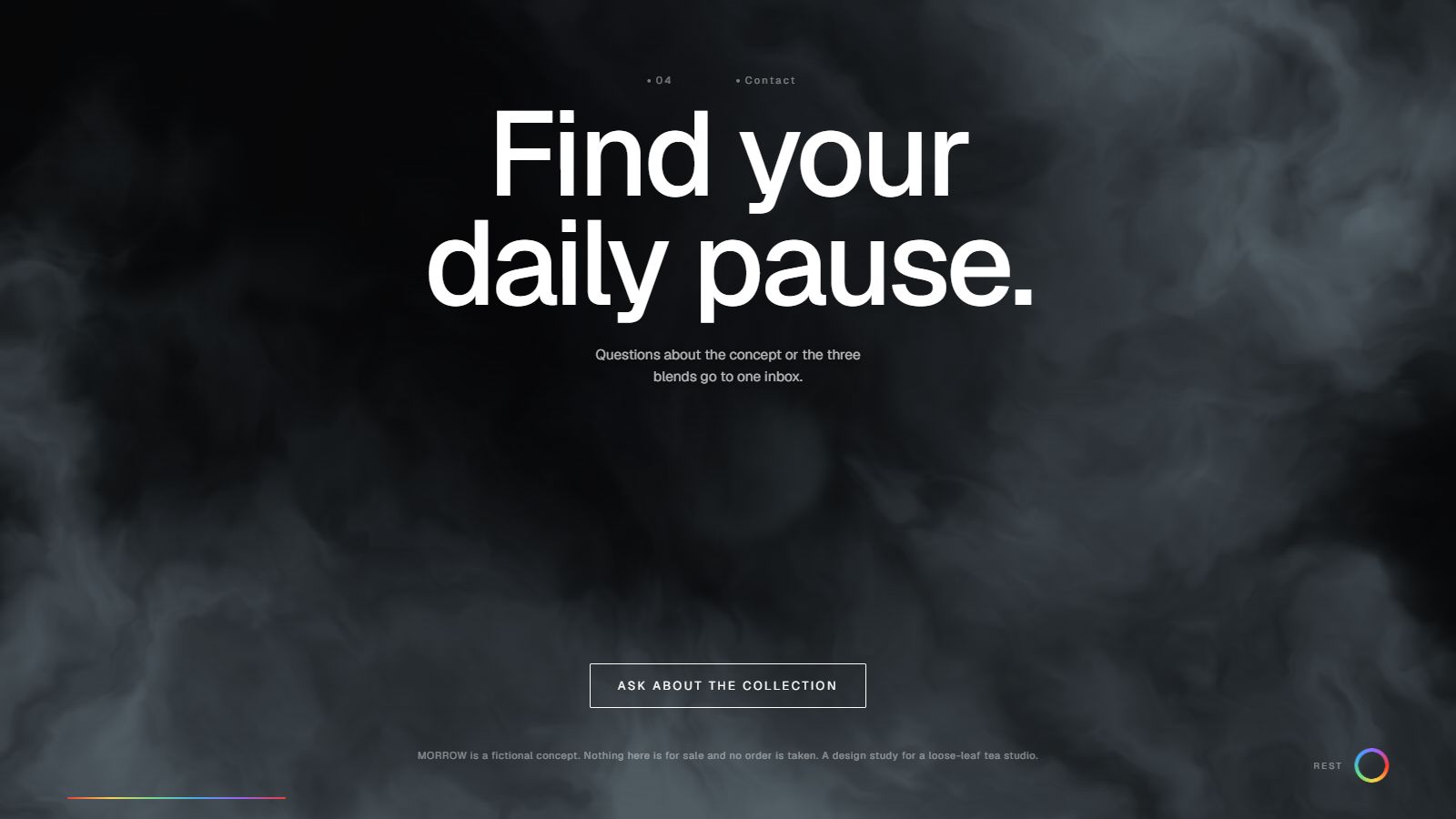 MORROW, a fictional tea studio, adapted page
